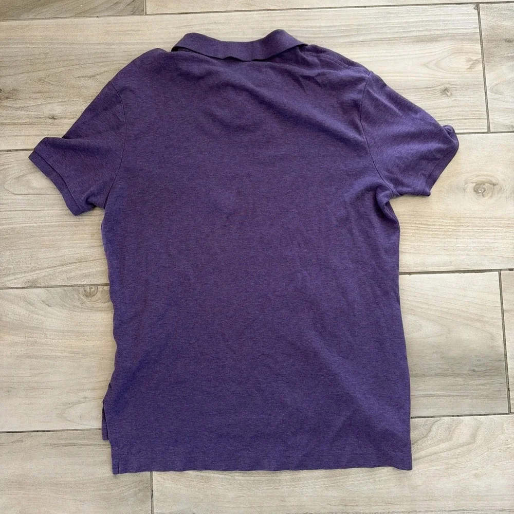 Polo Ralph Lauren Polo Shirt Mens L Purple Red Pony Logo Short Sleeve Cotton